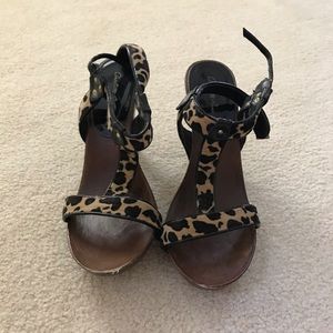 Leopard print high heels